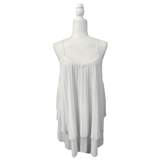Zara Pleated Sheer Double Layered Spaghetti Strap Adjustable Top - Size XS - Picture 1 of 7